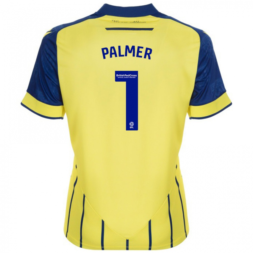 Kinder Alex Palmer #1 Gelb Blau Auswärtstrikot Trikot 2024/25 T-Shirt Österreich