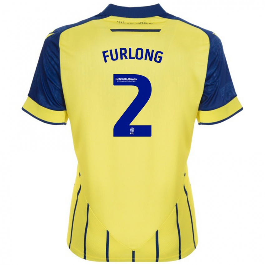 Kinder Darnell Furlong #2 Gelb Blau Auswärtstrikot Trikot 2024/25 T-Shirt Österreich