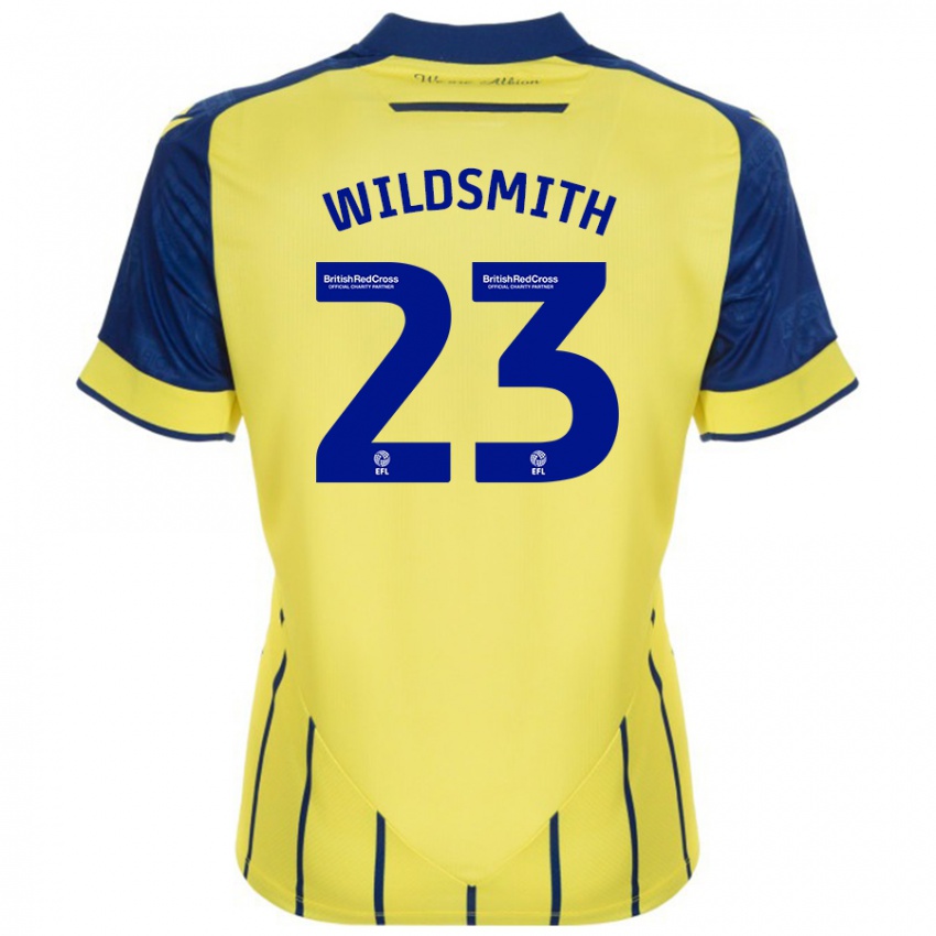 Kinder Joe Wildsmith #23 Gelb Blau Auswärtstrikot Trikot 2024/25 T-Shirt Österreich