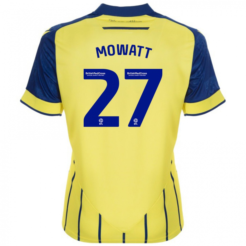 Kinder Alex Mowatt #27 Gelb Blau Auswärtstrikot Trikot 2024/25 T-Shirt Österreich