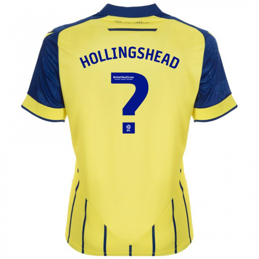 Kinder Ronnie Hollingshead #0 Gelb Blau Auswärtstrikot Trikot 2024/25 T-Shirt Österreich