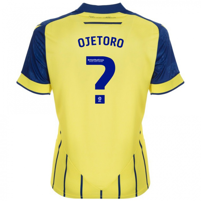 Kinder Wahab Ojetoro #0 Gelb Blau Auswärtstrikot Trikot 2024/25 T-Shirt Österreich