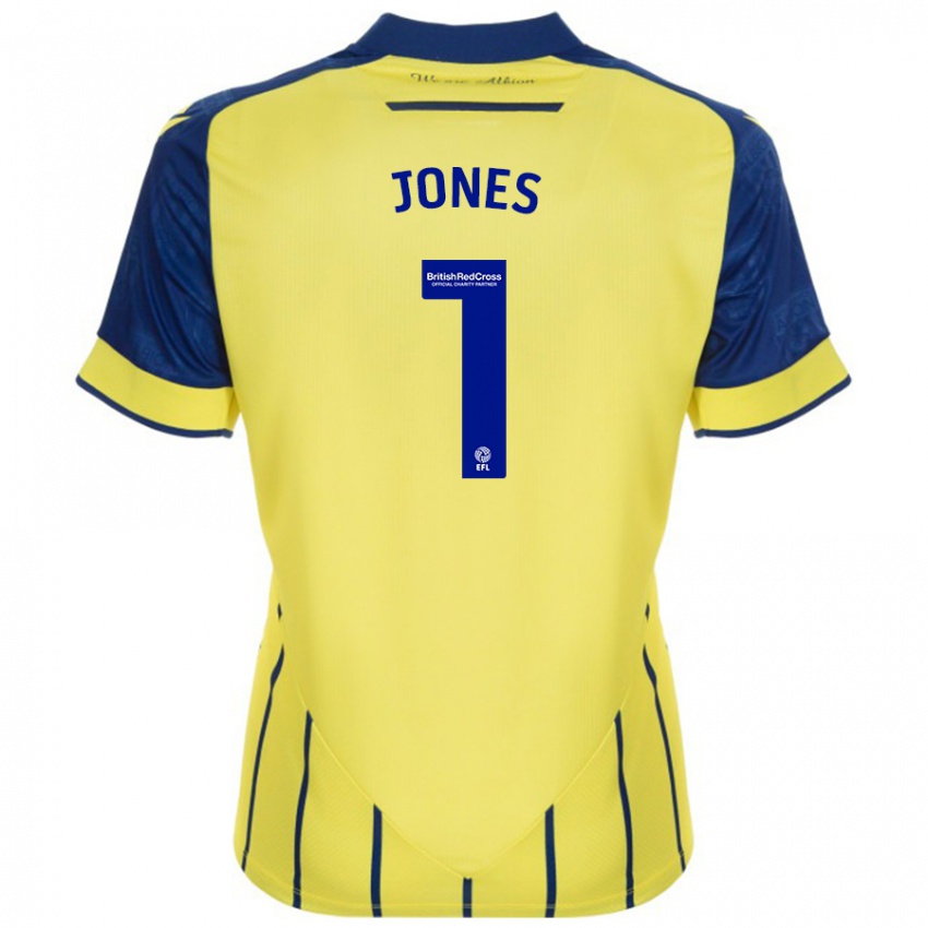 Kinder Lucy Jones #1 Gelb Blau Auswärtstrikot Trikot 2024/25 T-Shirt Österreich