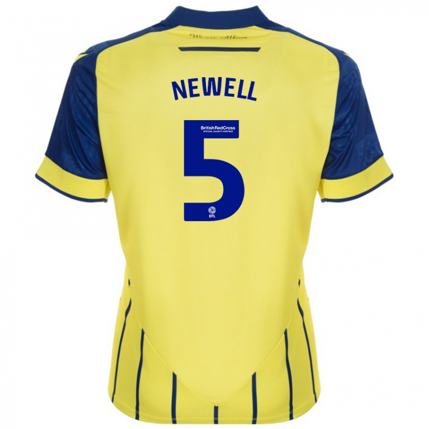 Kinder Lucy Newell #5 Gelb Blau Auswärtstrikot Trikot 2024/25 T-Shirt Österreich