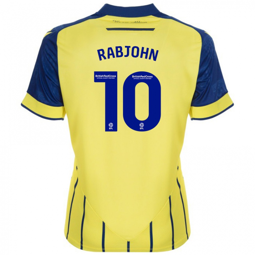 Kinder Olivia Rabjohn #10 Gelb Blau Auswärtstrikot Trikot 2024/25 T-Shirt Österreich