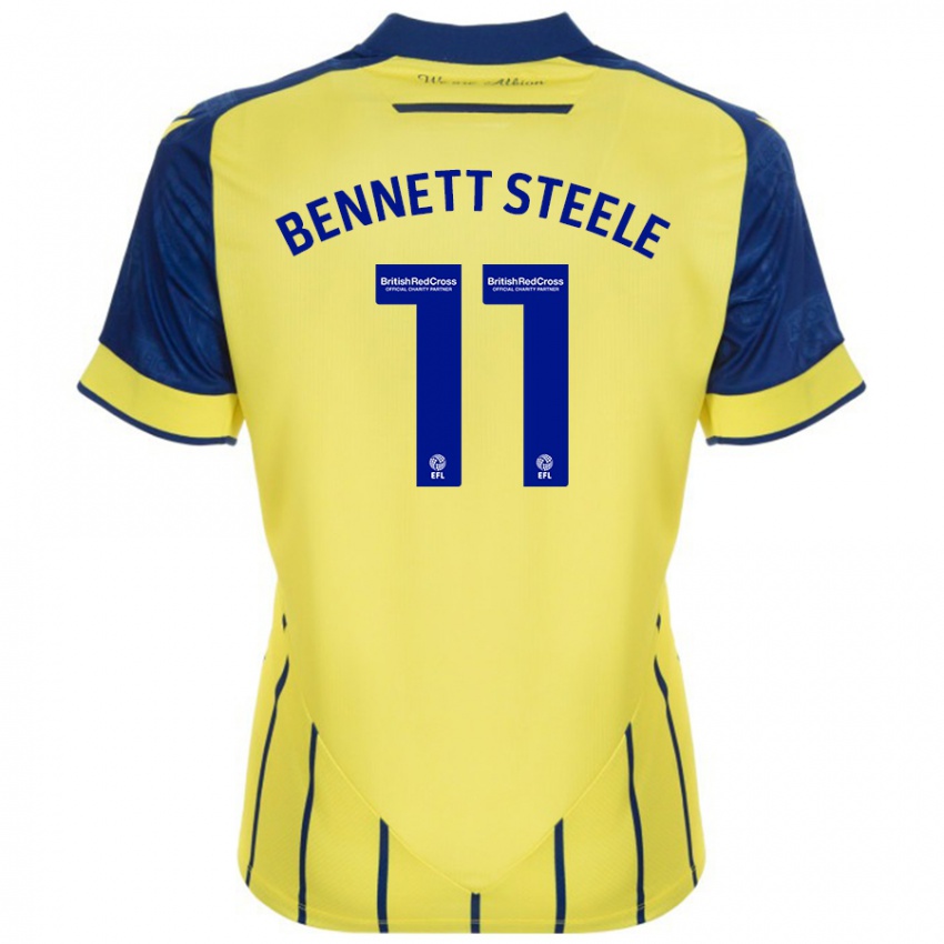 Kinder Lizzie Bennett-Steele #11 Gelb Blau Auswärtstrikot Trikot 2024/25 T-Shirt Österreich