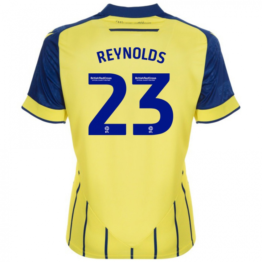 Kinder Taylor Reynolds #23 Gelb Blau Auswärtstrikot Trikot 2024/25 T-Shirt Österreich