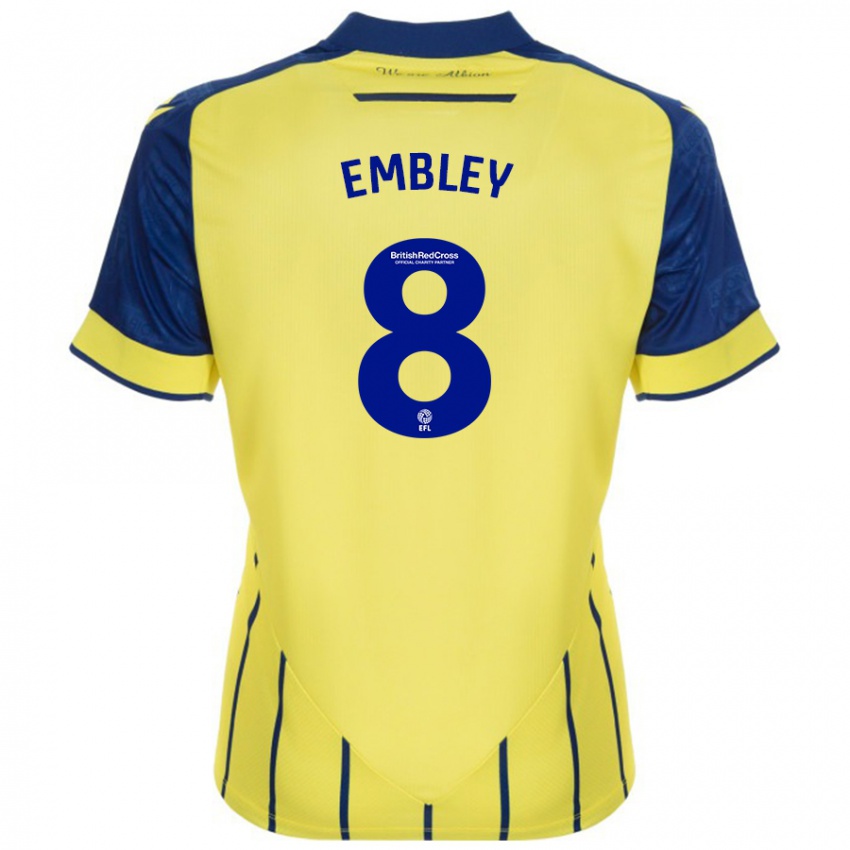 Kinder Rosie Embley #8 Gelb Blau Auswärtstrikot Trikot 2024/25 T-Shirt Österreich