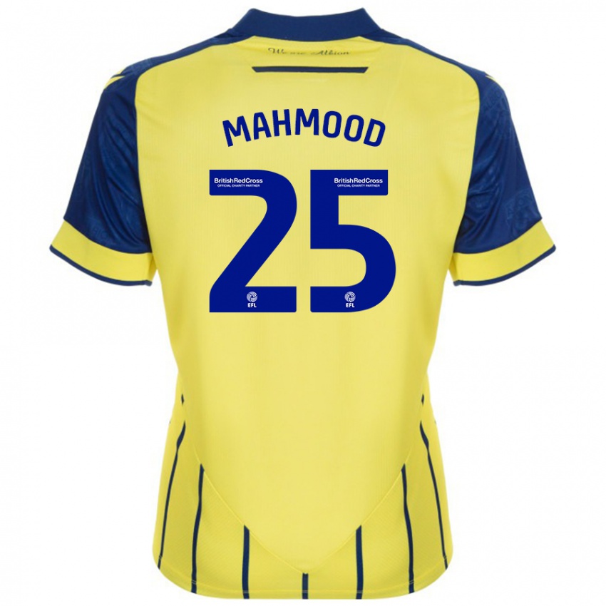 Kinder Mahmood #25 Gelb Blau Auswärtstrikot Trikot 2024/25 T-Shirt Österreich