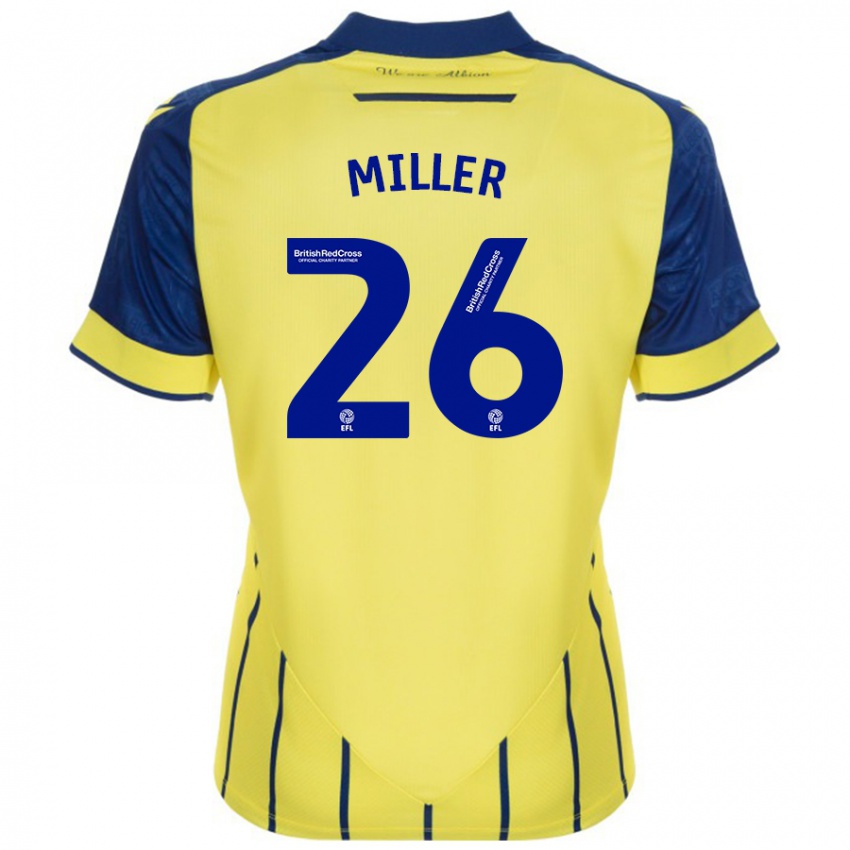 Kinder Nna Miller #26 Gelb Blau Auswärtstrikot Trikot 2024/25 T-Shirt Österreich