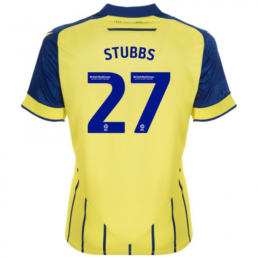 Kinder Olivia Stubbs #27 Gelb Blau Auswärtstrikot Trikot 2024/25 T-Shirt Österreich