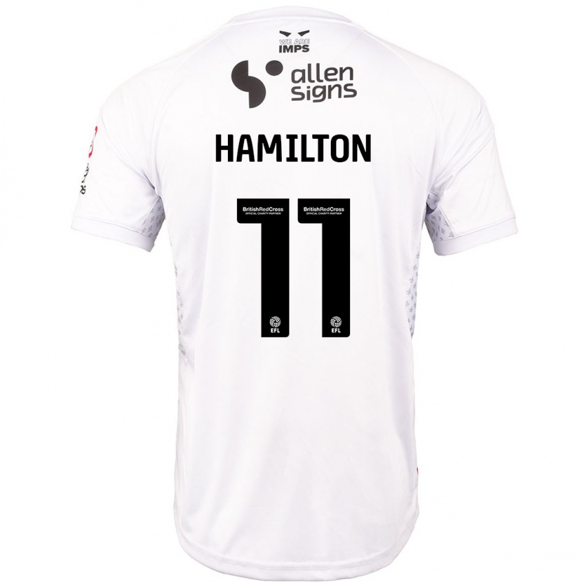 Kinder Ethan Hamilton #11 Rot Weiß Auswärtstrikot Trikot 2024/25 T-Shirt Österreich