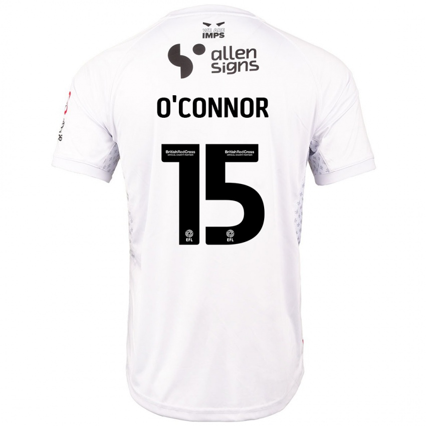 Kinder Paudie O'connor #15 Rot Weiß Auswärtstrikot Trikot 2024/25 T-Shirt Österreich