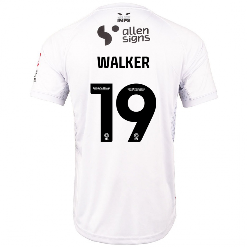 Kinder Tyler Walker #19 Rot Weiß Auswärtstrikot Trikot 2024/25 T-Shirt Österreich