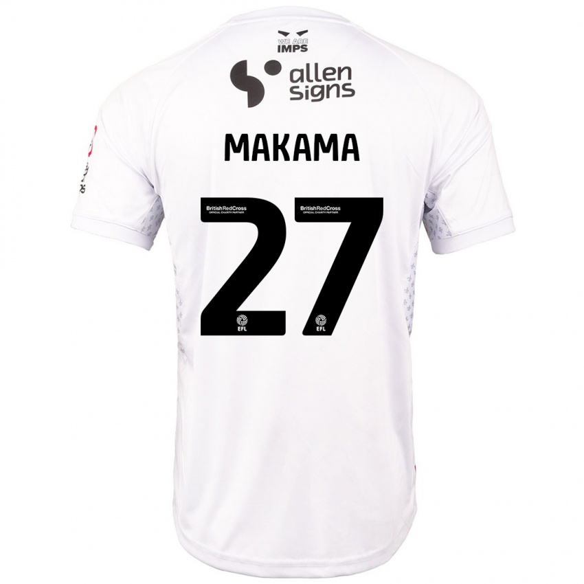 Kinder Jovon Makama #27 Rot Weiß Auswärtstrikot Trikot 2024/25 T-Shirt Österreich