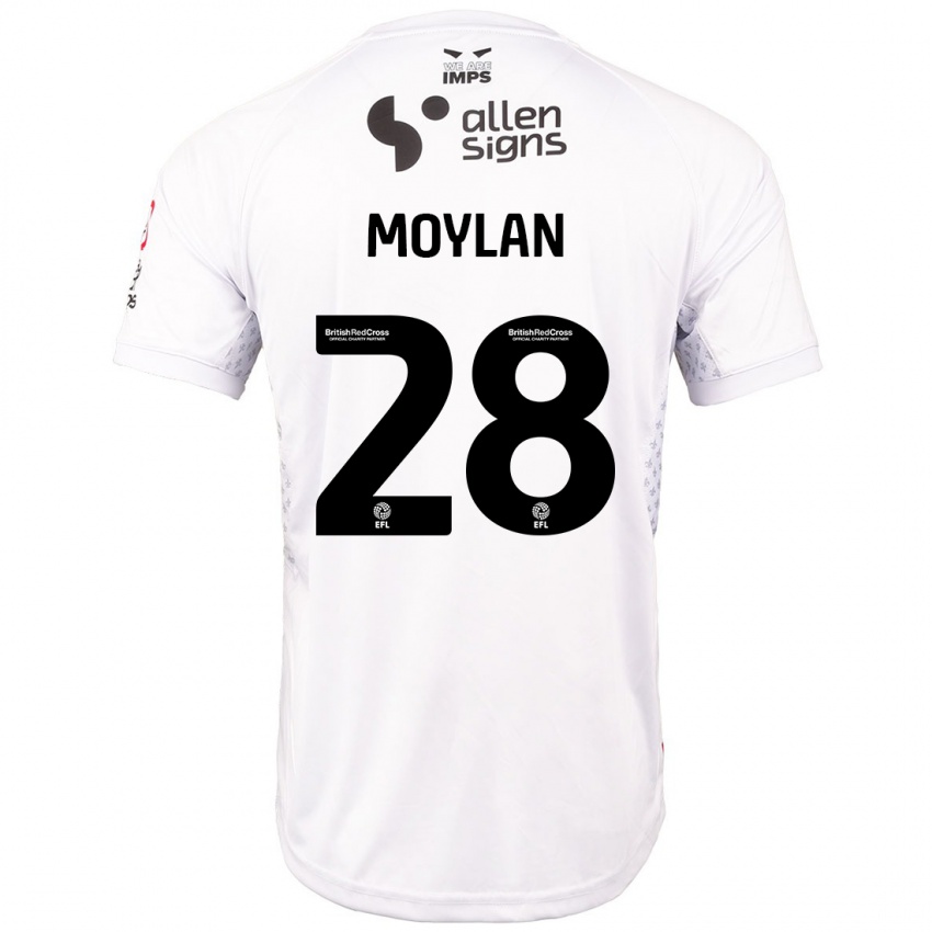 Kinder Jack Moylan #28 Rot Weiß Auswärtstrikot Trikot 2024/25 T-Shirt Österreich