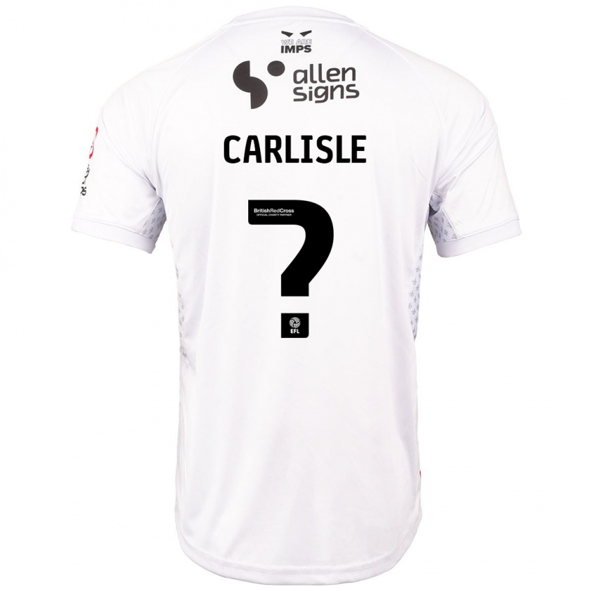 Kinder Charlie Carlisle #0 Rot Weiß Auswärtstrikot Trikot 2024/25 T-Shirt Österreich