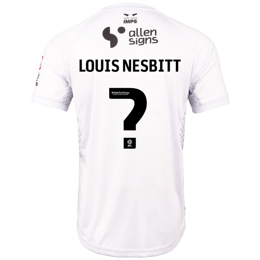 Kinder Louis Nesbitt #0 Rot Weiß Auswärtstrikot Trikot 2024/25 T-Shirt Österreich