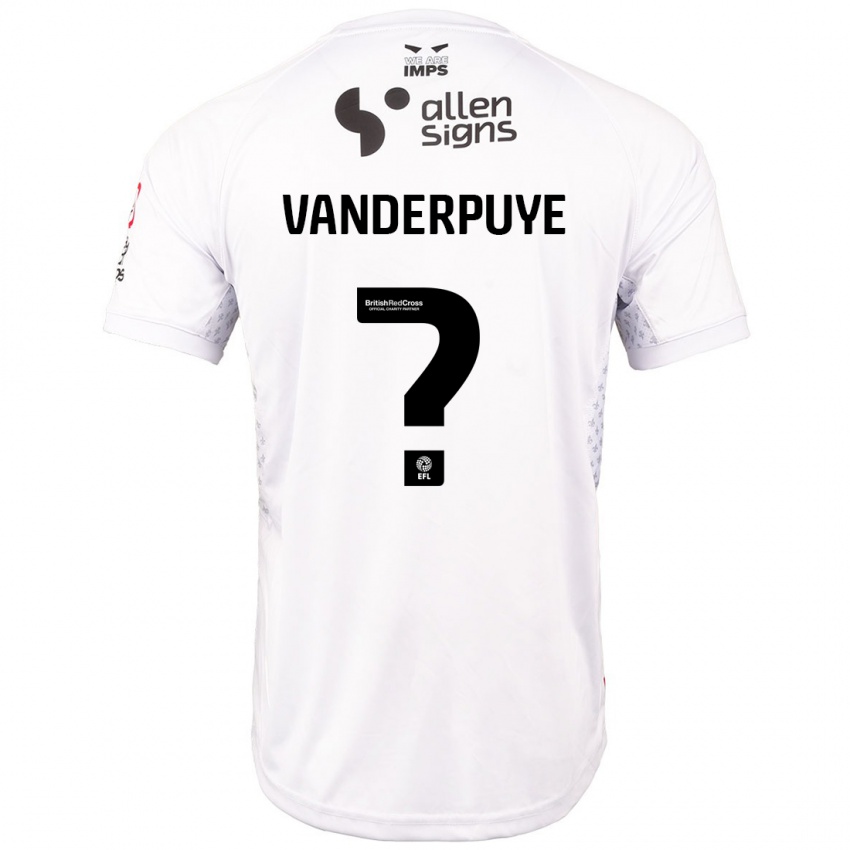 Kinder Daniel Vanderpuye #0 Rot Weiß Auswärtstrikot Trikot 2024/25 T-Shirt Österreich