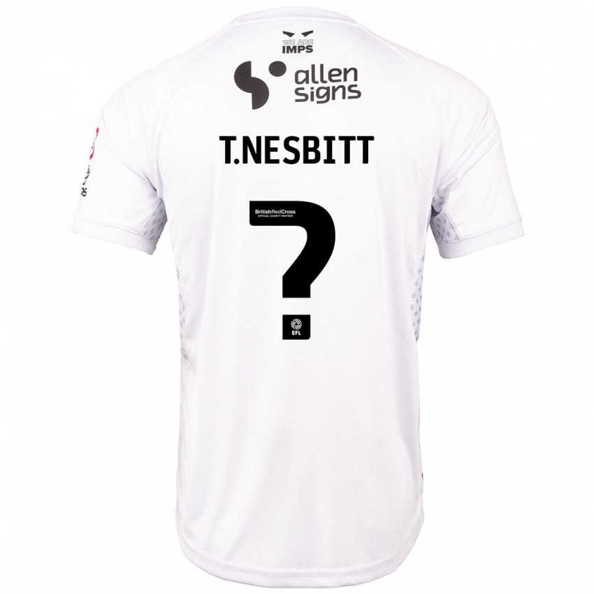 Kinder Thomas Nesbitt #0 Rot Weiß Auswärtstrikot Trikot 2024/25 T-Shirt Österreich