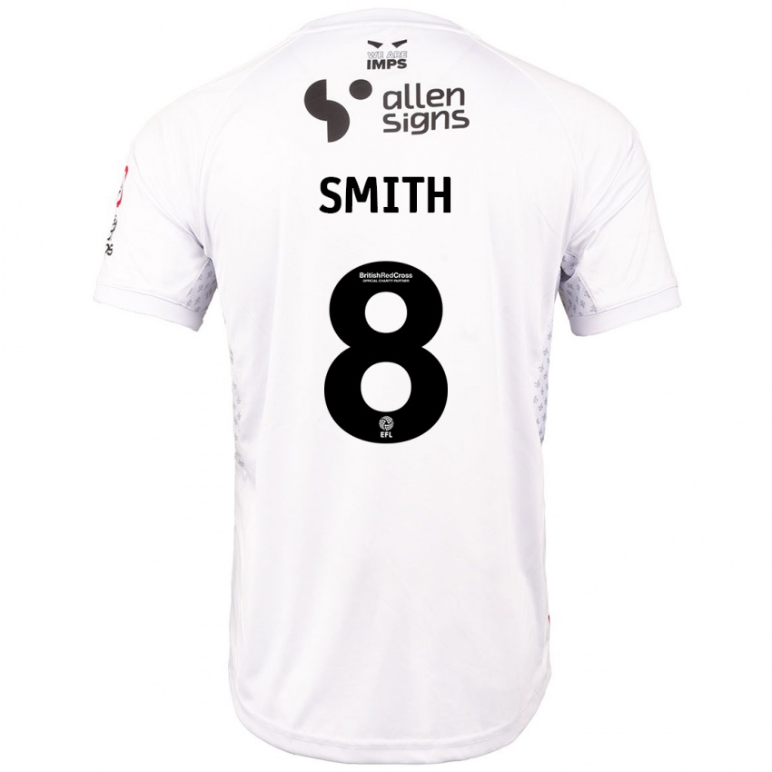 Kinder Alistair Smith #8 Rot Weiß Auswärtstrikot Trikot 2024/25 T-Shirt Österreich