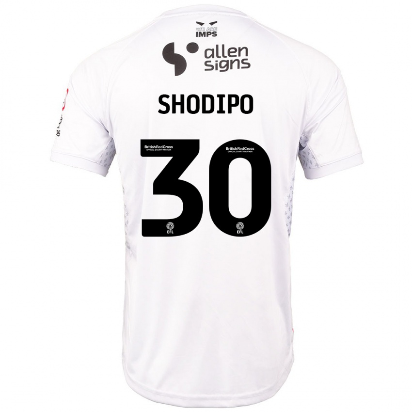 Kinder Olamide Shodipo #30 Rot Weiß Auswärtstrikot Trikot 2024/25 T-Shirt Österreich