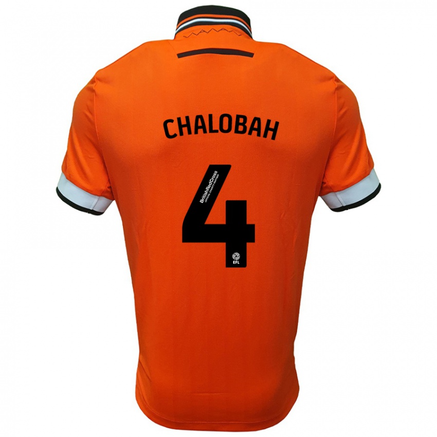 Kinder Nathaniel Chalobah #4 Orange Weiß Auswärtstrikot Trikot 2024/25 T-Shirt Österreich