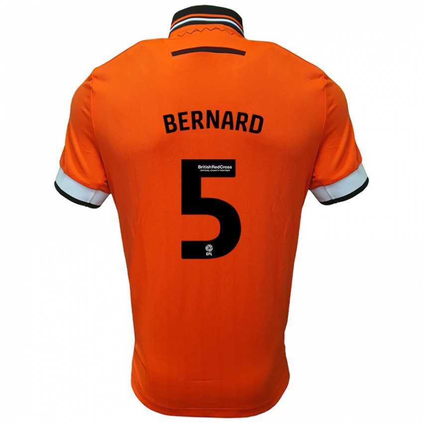 Kinder Di'shon Bernard #5 Orange Weiß Auswärtstrikot Trikot 2024/25 T-Shirt Österreich