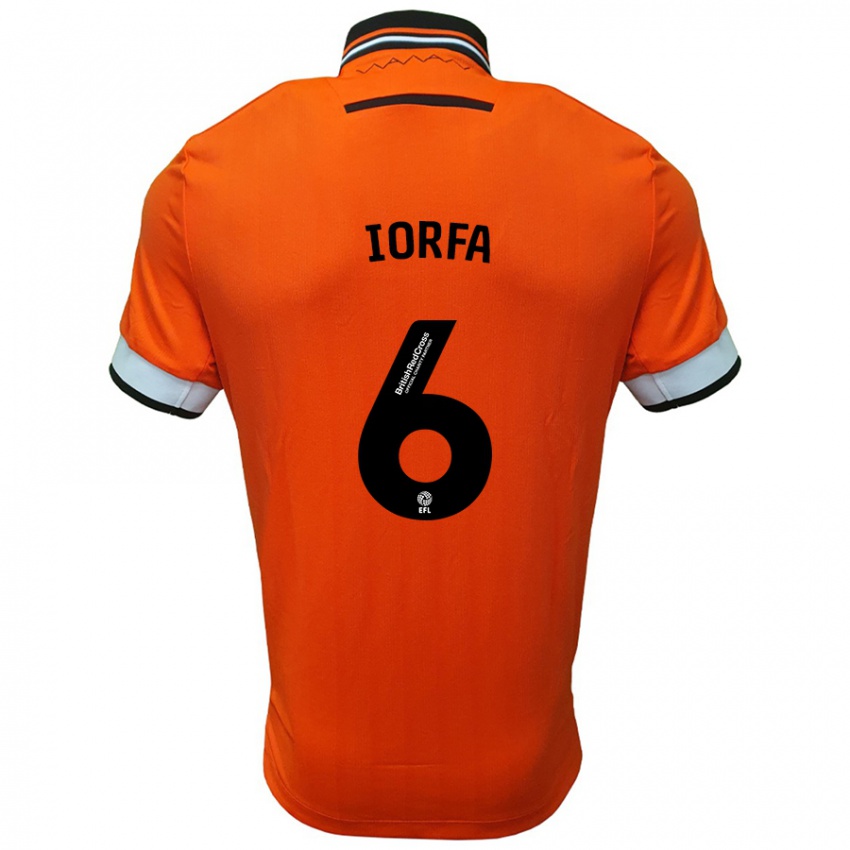 Kinder Dominic Iorfa #6 Orange Weiß Auswärtstrikot Trikot 2024/25 T-Shirt Österreich