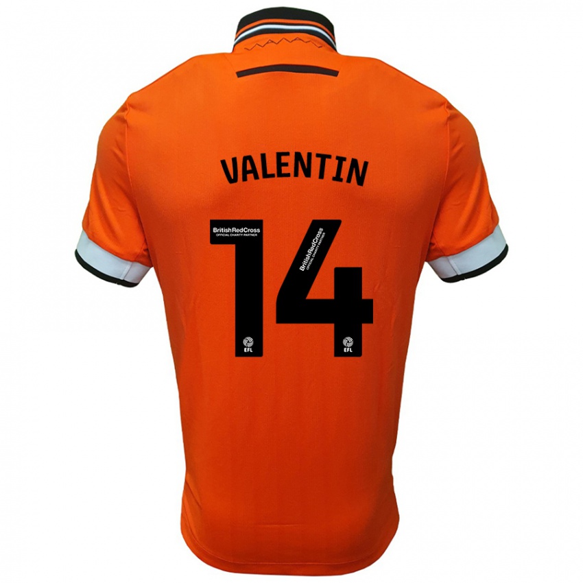 Kinder Pol Valentín #14 Orange Weiß Auswärtstrikot Trikot 2024/25 T-Shirt Österreich