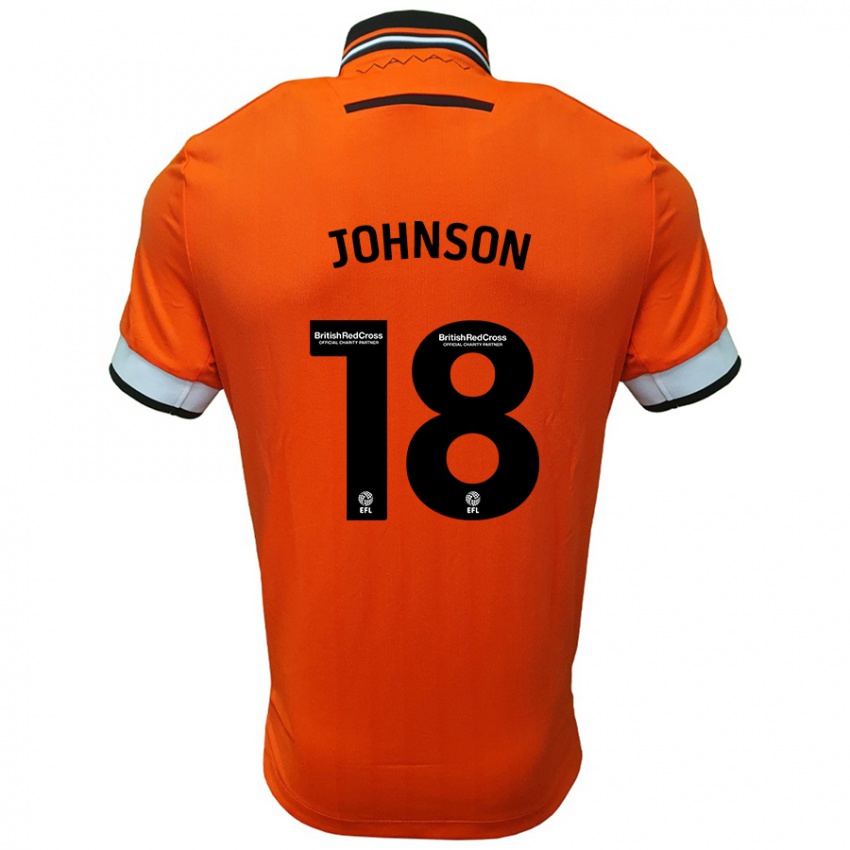 Kinder Marvin Johnson #18 Orange Weiß Auswärtstrikot Trikot 2024/25 T-Shirt Österreich