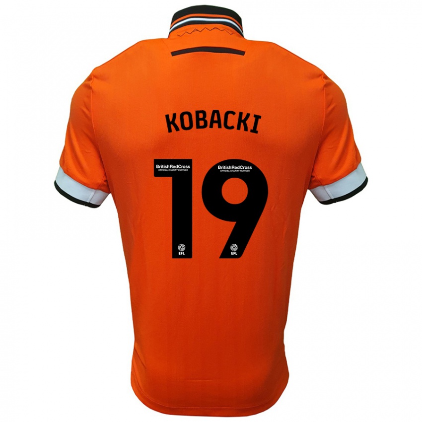 Kinder Olaf Kobacki #19 Orange Weiß Auswärtstrikot Trikot 2024/25 T-Shirt Österreich