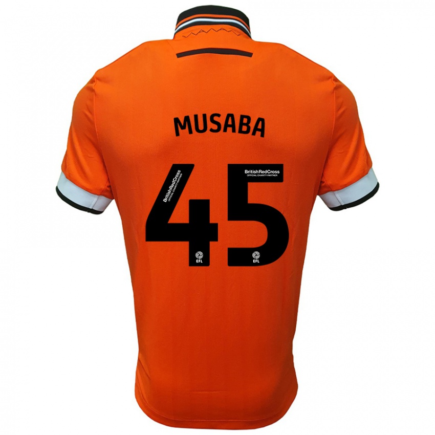 Kinder Anthony Musaba #45 Orange Weiß Auswärtstrikot Trikot 2024/25 T-Shirt Österreich