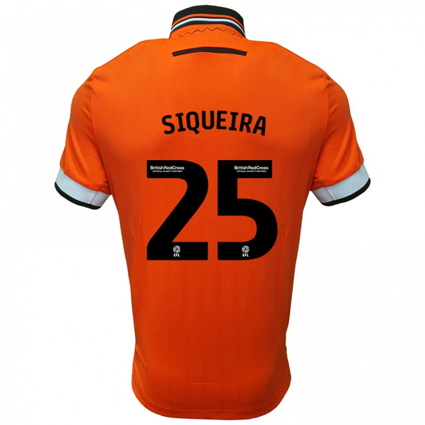 Kinder Guilherme Siqueira #25 Orange Weiß Auswärtstrikot Trikot 2024/25 T-Shirt Österreich