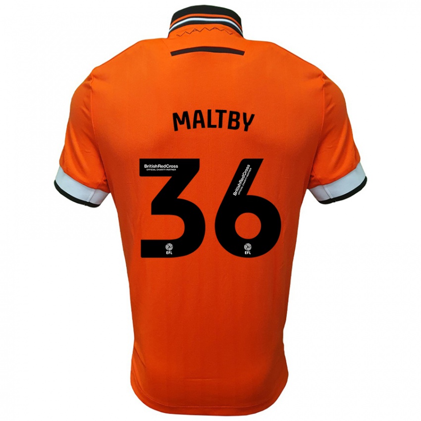 Kinder Mackenzie Maltby #36 Orange Weiß Auswärtstrikot Trikot 2024/25 T-Shirt Österreich