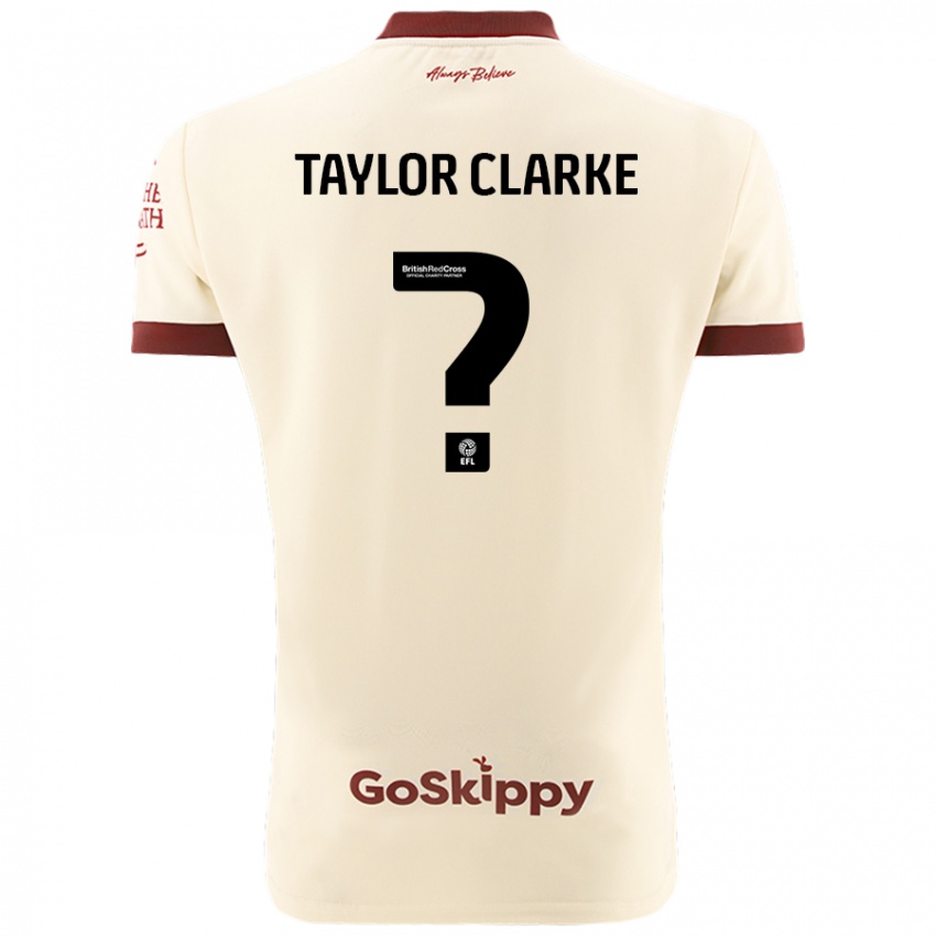 Kinder Omar Taylor-Clarke #0 Cremeweiß Auswärtstrikot Trikot 2024/25 T-Shirt Österreich