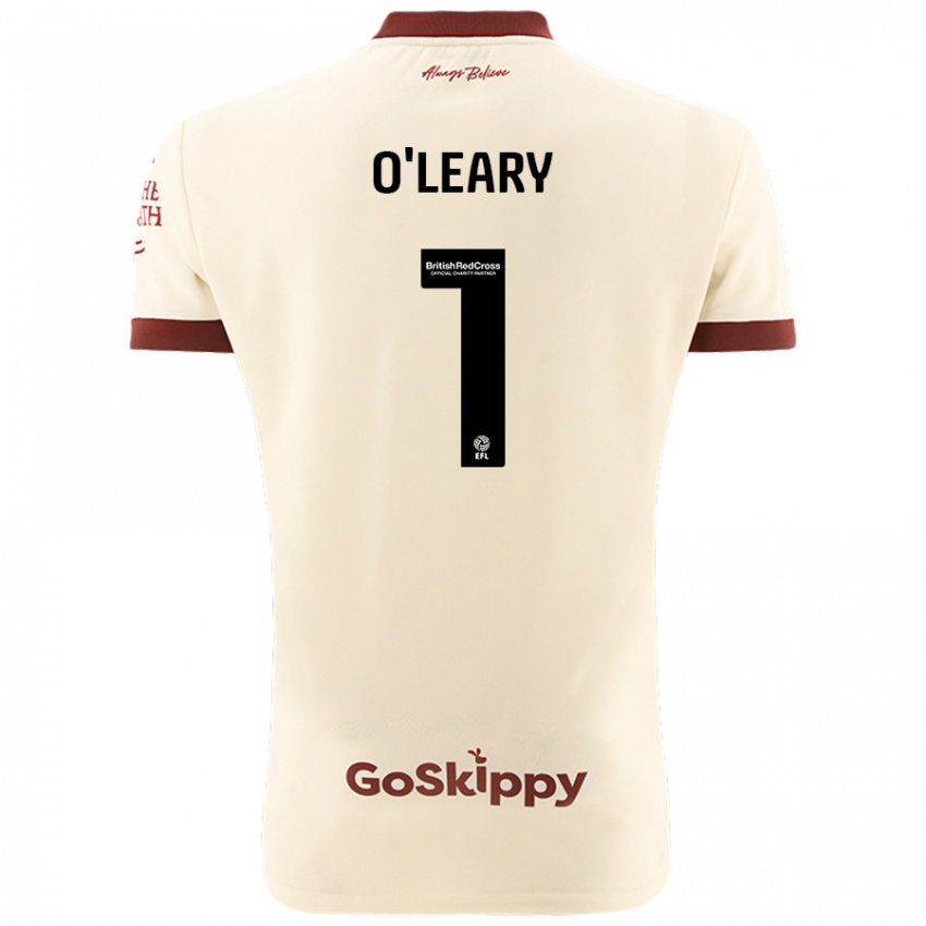 Kinder Max O'leary #1 Cremeweiß Auswärtstrikot Trikot 2024/25 T-Shirt Österreich