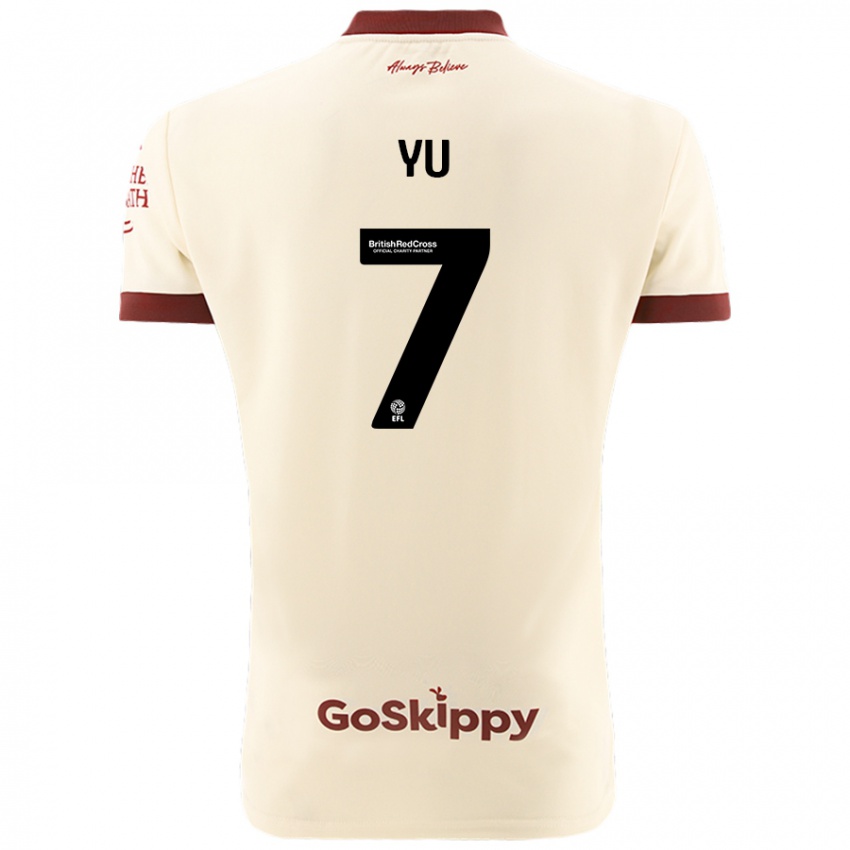 Kinder Yu Hirakawa #7 Cremeweiß Auswärtstrikot Trikot 2024/25 T-Shirt Österreich