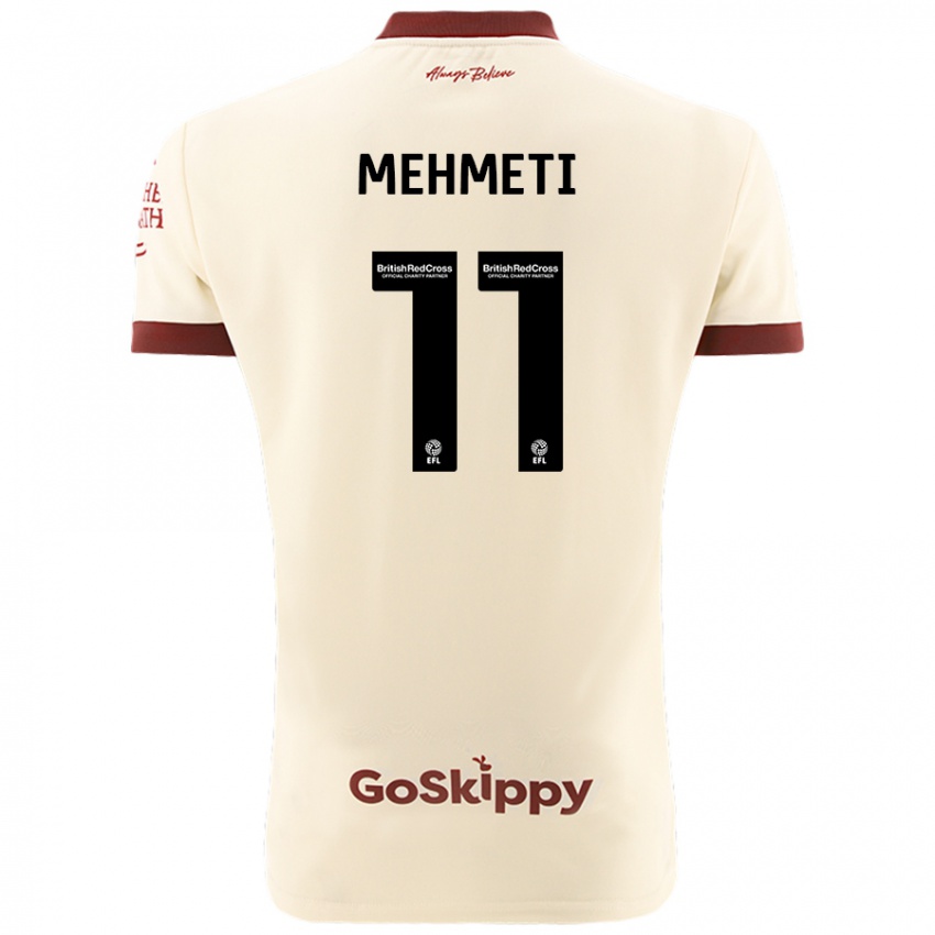 Kinder Anis Mehmeti #11 Cremeweiß Auswärtstrikot Trikot 2024/25 T-Shirt Österreich