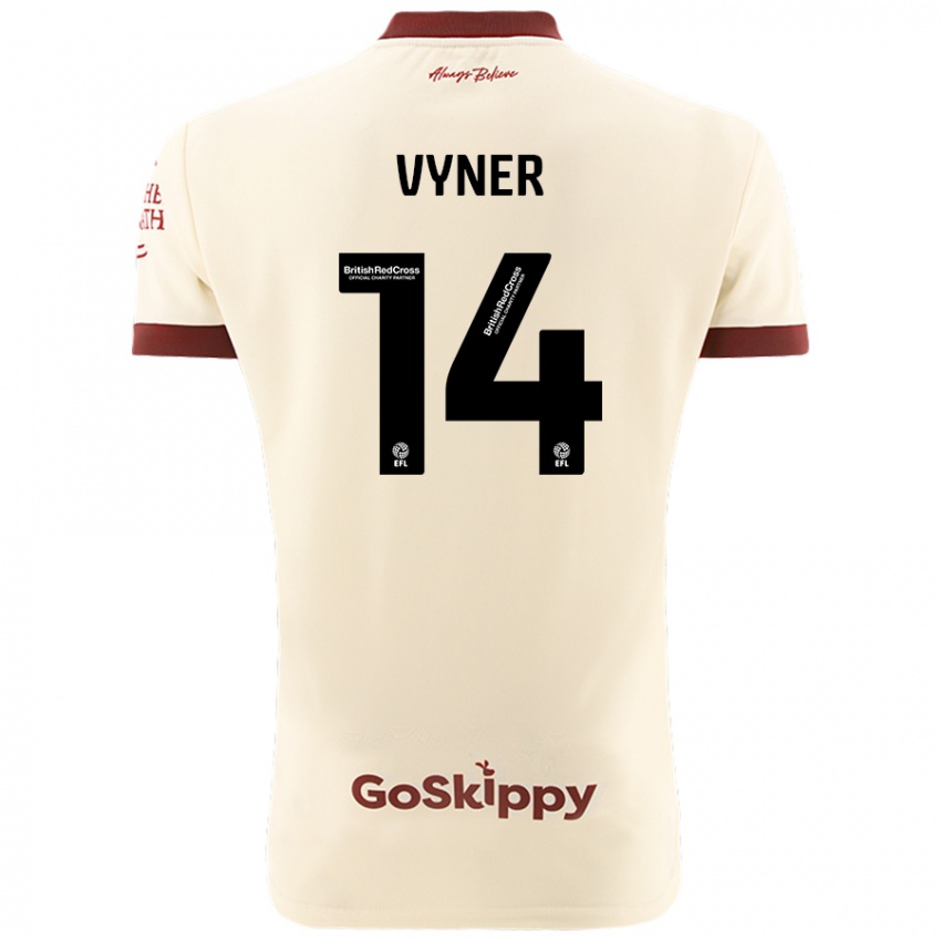 Kinder Zak Vyner #14 Cremeweiß Auswärtstrikot Trikot 2024/25 T-Shirt Österreich