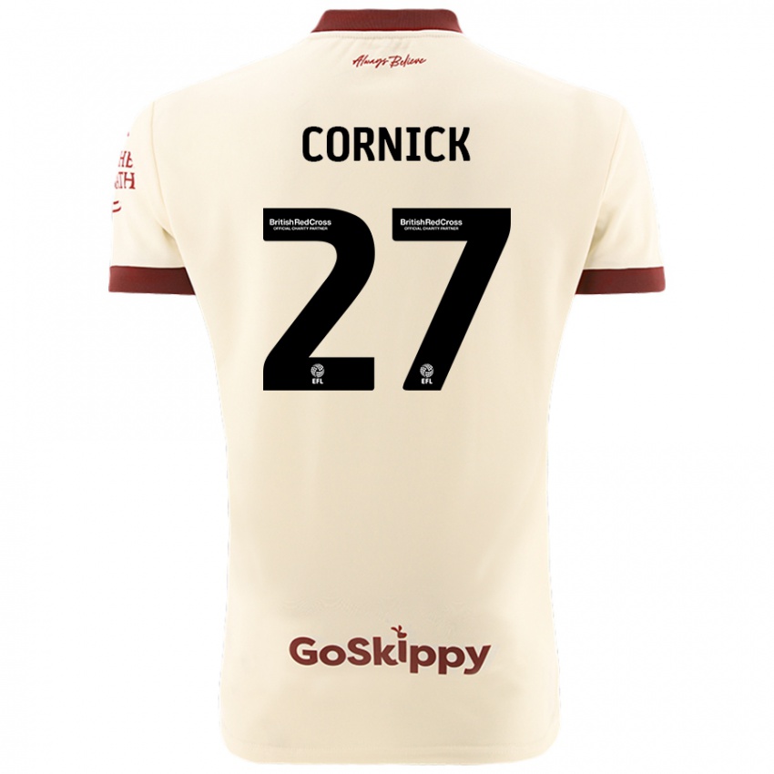 Kinder Harry Cornick #27 Cremeweiß Auswärtstrikot Trikot 2024/25 T-Shirt Österreich