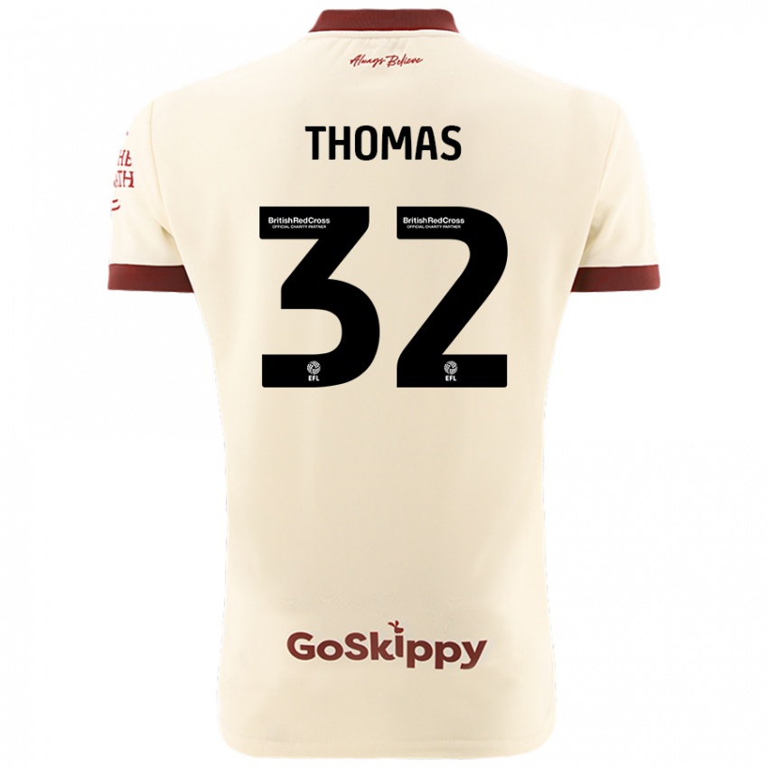 Kinder Lewis Thomas #32 Cremeweiß Auswärtstrikot Trikot 2024/25 T-Shirt Österreich