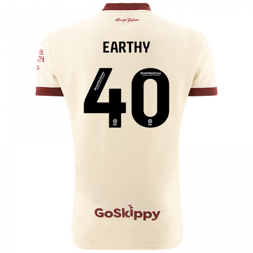 Kinder George Earthy #40 Cremeweiß Auswärtstrikot Trikot 2024/25 T-Shirt Österreich