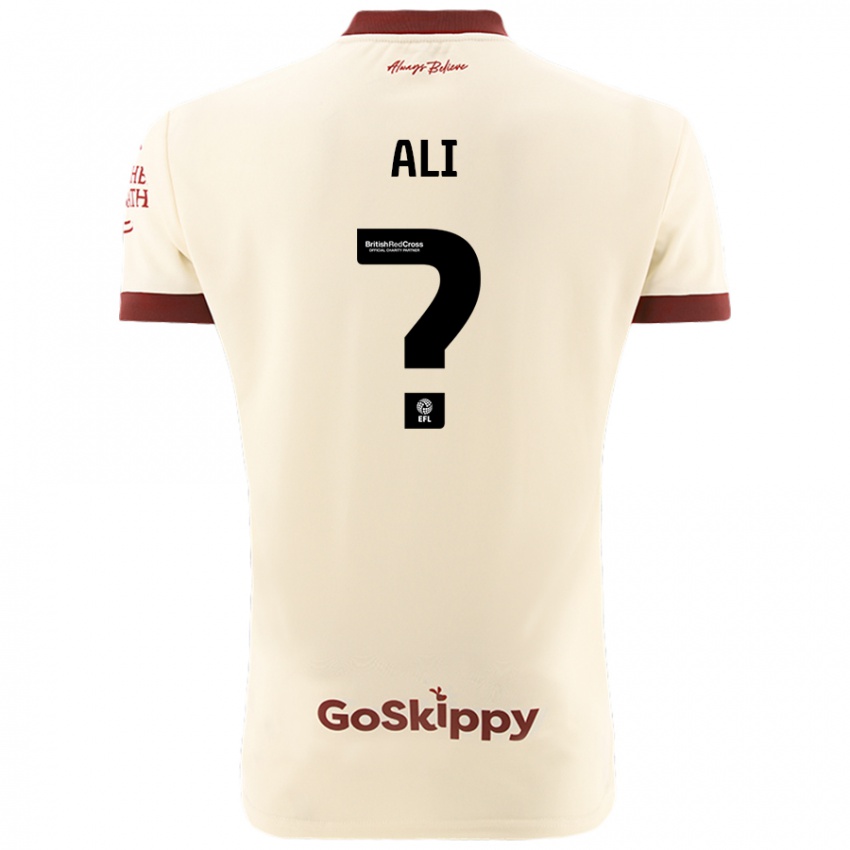 Kinder Zack Ali #0 Cremeweiß Auswärtstrikot Trikot 2024/25 T-Shirt Österreich