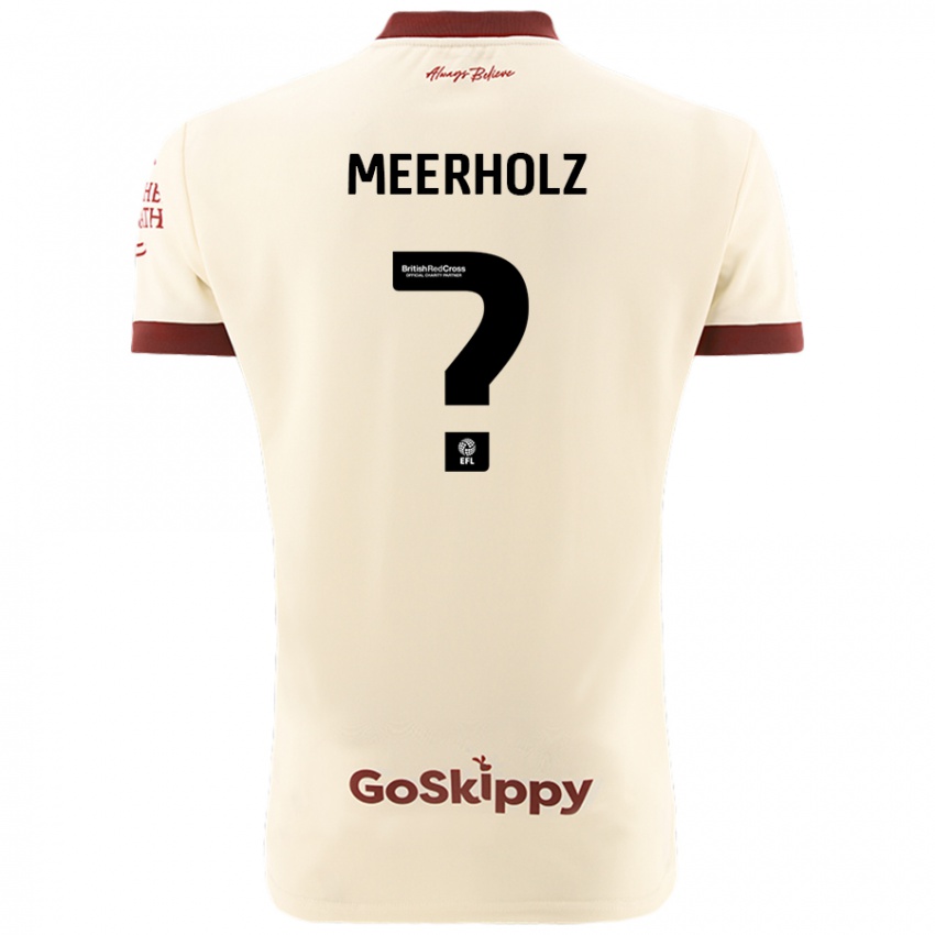 Kinder Jed Meerholz #0 Cremeweiß Auswärtstrikot Trikot 2024/25 T-Shirt Österreich