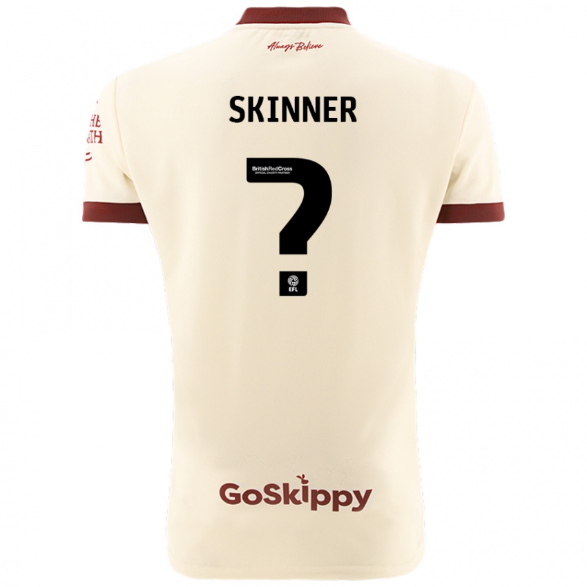 Kinder Luke Skinner #0 Cremeweiß Auswärtstrikot Trikot 2024/25 T-Shirt Österreich