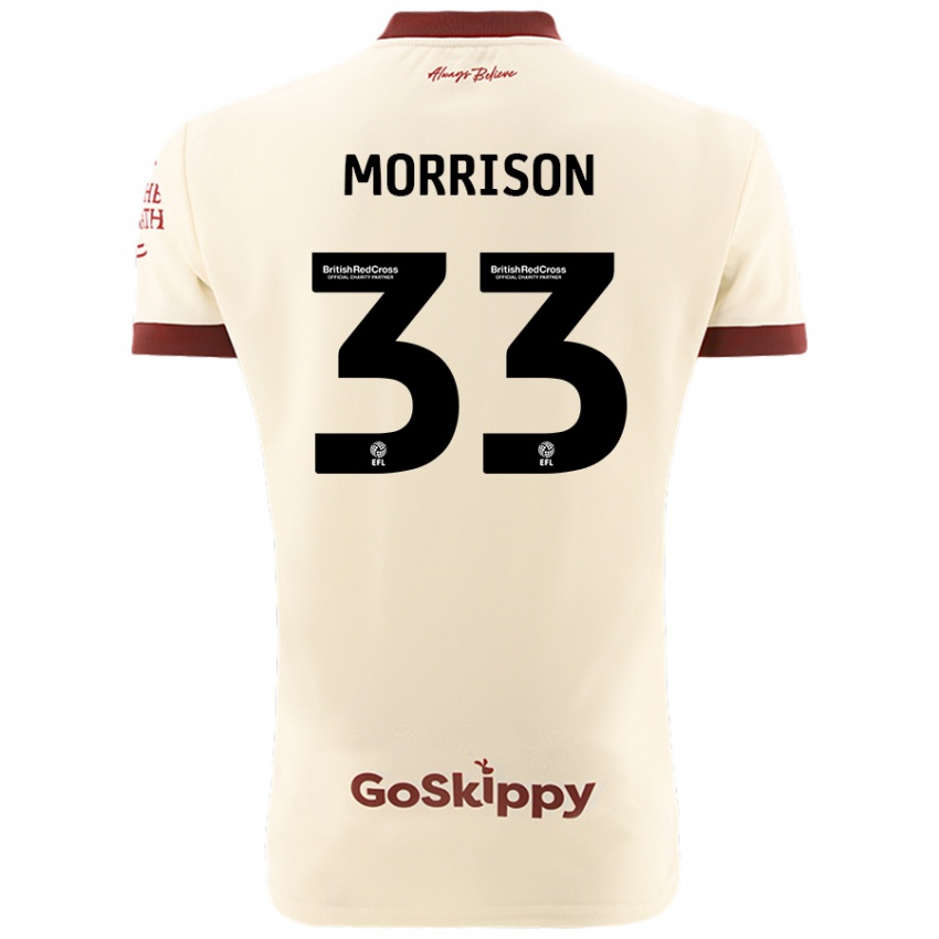 Kinder Elijah Morrison #33 Cremeweiß Auswärtstrikot Trikot 2024/25 T-Shirt Österreich