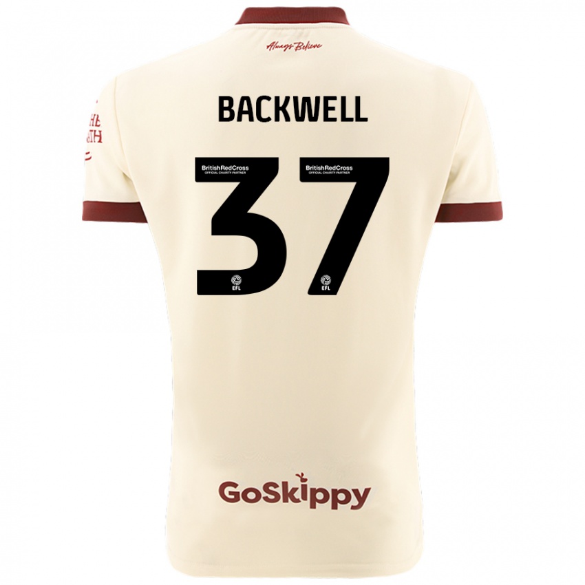 Kinder Tommy Backwell #37 Cremeweiß Auswärtstrikot Trikot 2024/25 T-Shirt Österreich