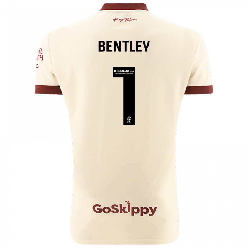 Kinder Fran Bentley #1 Cremeweiß Auswärtstrikot Trikot 2024/25 T-Shirt Österreich