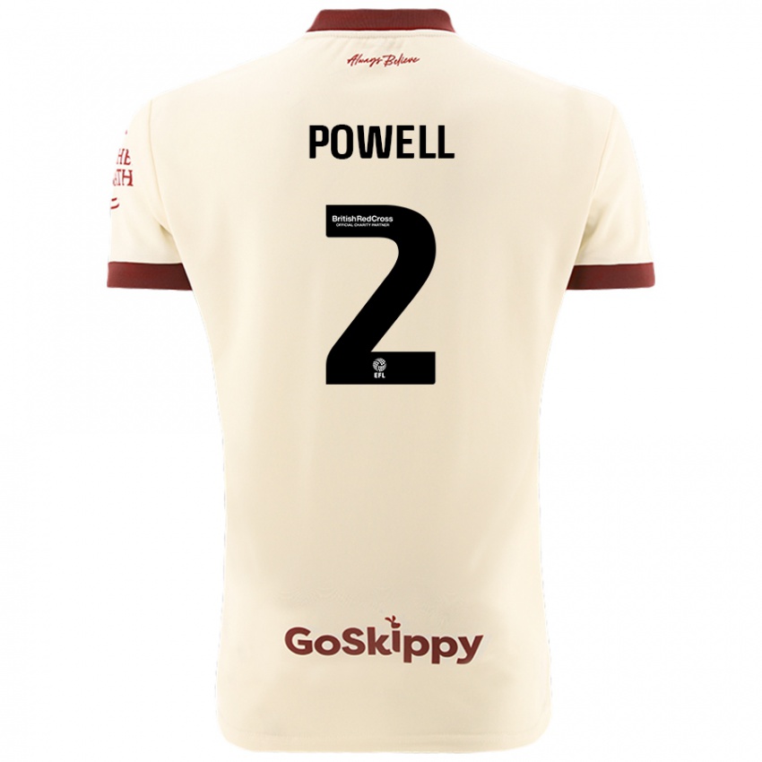 Kinder Ella Powell #2 Cremeweiß Auswärtstrikot Trikot 2024/25 T-Shirt Österreich